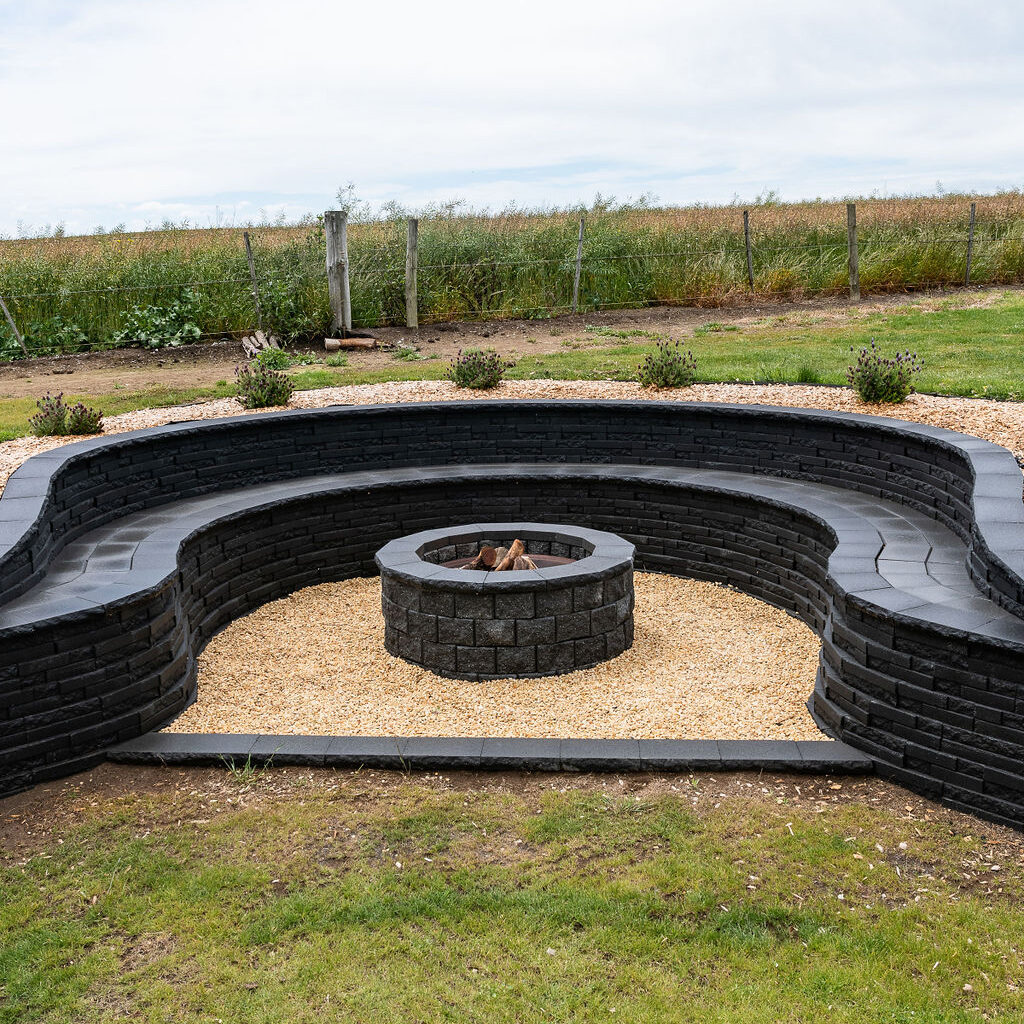 Natural impressions Duostone - Graphite - Fire Pit