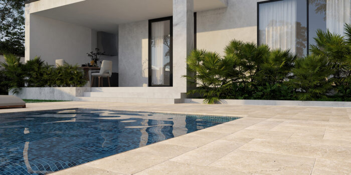 Classic Mix Travertine Pool Coping Pavers