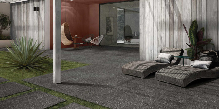 Stoneware Terrazzo Outdoor Alfresco Pavers Adelaide - Night Sky