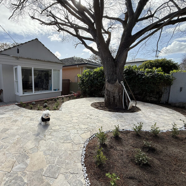 Travertine Crazy Paving Silver